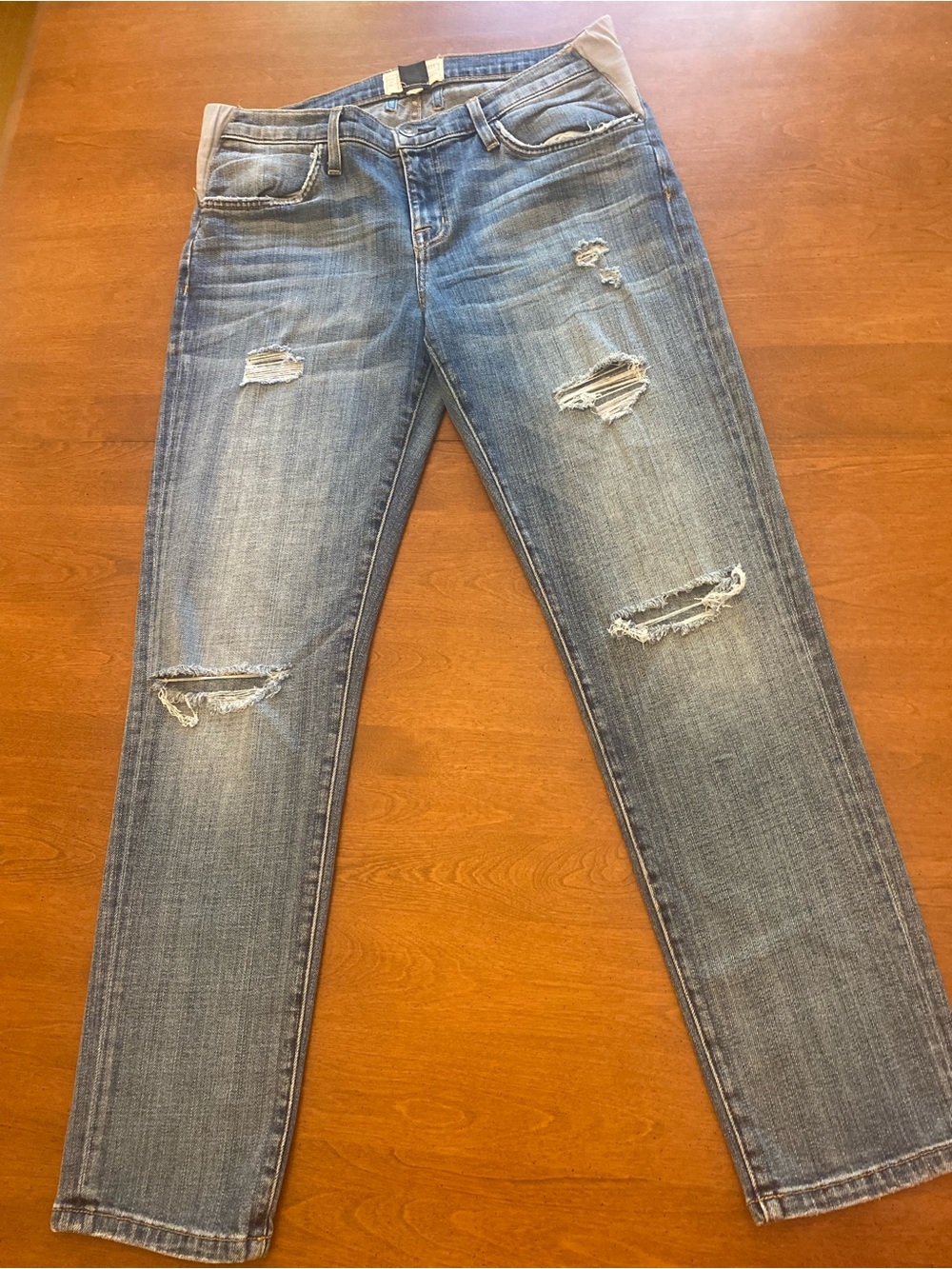 Current/Elliott Blue Denim Jeans with Contrast Topstitch size 26